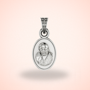 Pure Sterling Silver God Sai baba Pendant