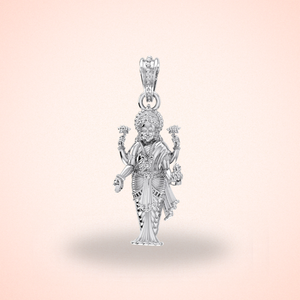 Silver Goddess Laxmi Pendant