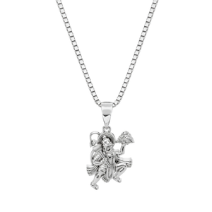 Sanjeevni Booti Hanuman with 18" Box Chain