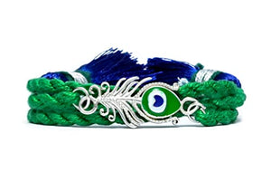 Morpankh (Peacock feather) Britannia Silver Rakhi for Men