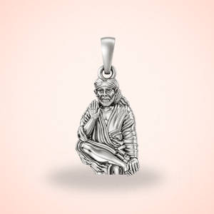 Pure Sterling Silver Sai Baba pendant