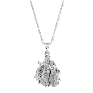 Radha Krishna pendant with 18" Link Chain