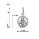 950 Britannia Silver God Ayyappa Pendant
