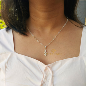 Swirl Knot Necklace with 18" Link Chain