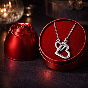 Dual Heart Necklace - Valentine Day Gift for Her