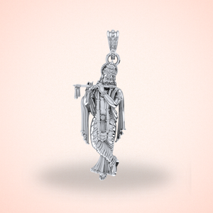 Pure Sterling Silver God Krishna Pendant