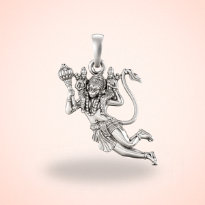 Silver 92.5 Purity God Hanuman Pendant