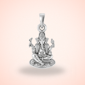 Pure Sterling Silver God Ganesh Pendant