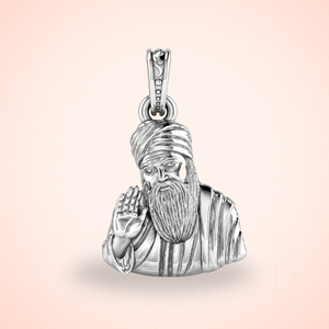 Pure Sterling Silver God Guru Nanak Pendant