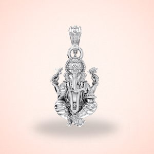 Pure Sterling Silver God Ganesh Pendant