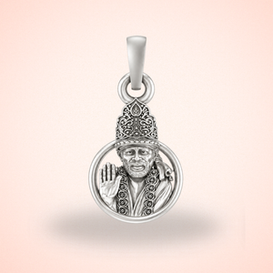 Pure Sterling Silver God Sai Baba Kids Pendant