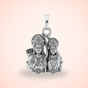 Silver God Ram Sita Pendant