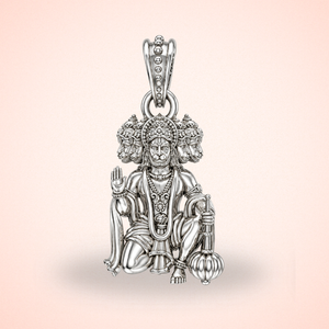 Pure Sterling Silver God Panchmukhi Hanuman