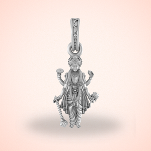 Pure Sterling Silver God Vishnu Pendant