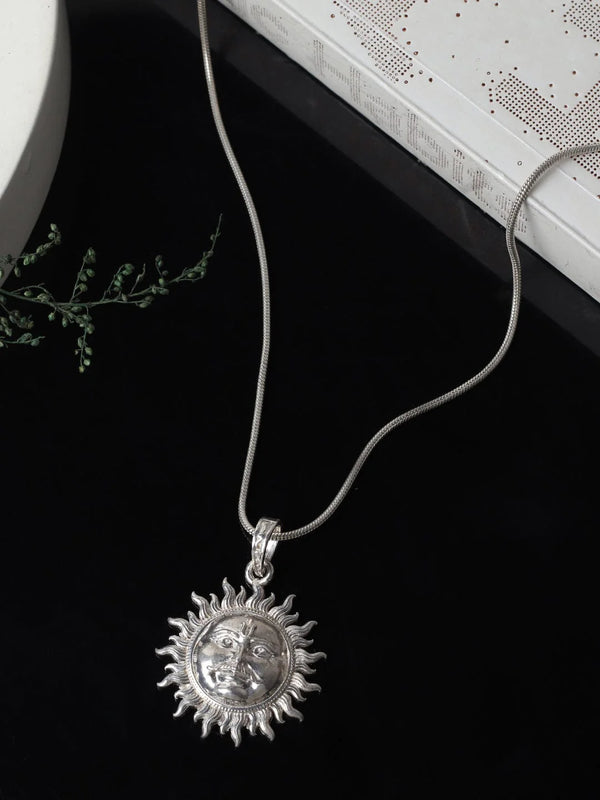 950 Silver God Surya Pendant