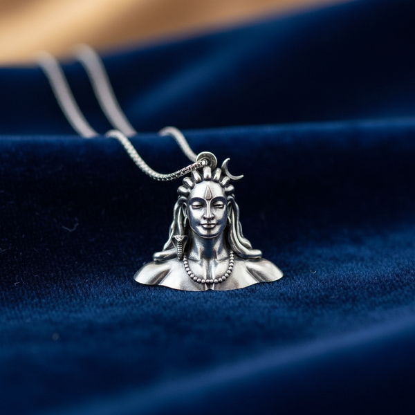 950 Silver Aadiyogi Silver Pendant
