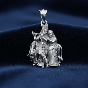 950 Silver Radha Krishna Pendant
