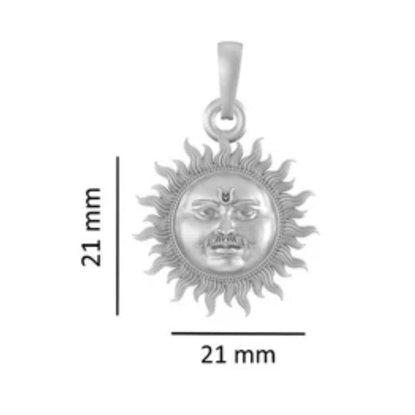 950 Silver God Surya Pendant