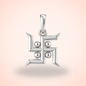 Pure Sterling Silver Swastik Kids Pendant