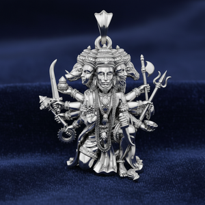 950 Silver Panchmukhi Hanuman Ji Pendant