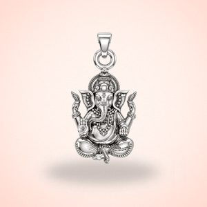 Pure Sterling Silver God Ganesh Pendant