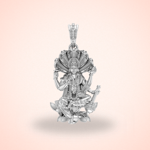Pure Sterling Silver God Vishnu Pendant
