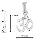 950 Britannia Silver Om Pendant