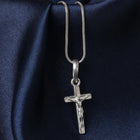 950 Britannia silver Jesus on Cross Silver Pendant