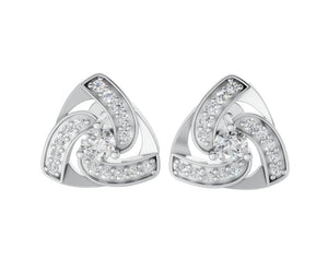 950 Silver Spiral Shape Stud Earring