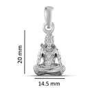950 Britannia silver God Meditating Shiva Pendant