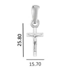 950 Britannia silver Jesus on Cross Silver Pendant