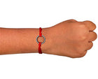 950 britannia silver infinity twisted loop rakhi