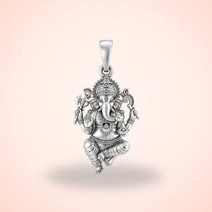 Pure Sterling Silver God Ganesh Pendant