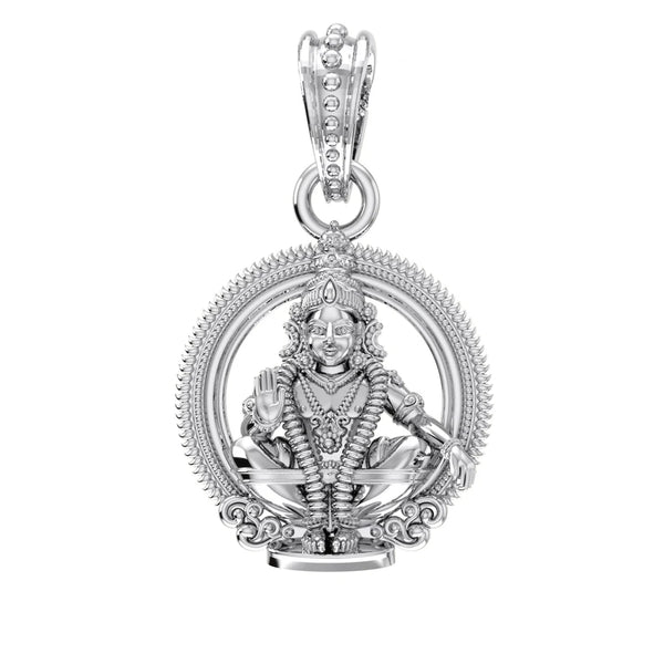 950 Silver God Ayyappa Pendant
