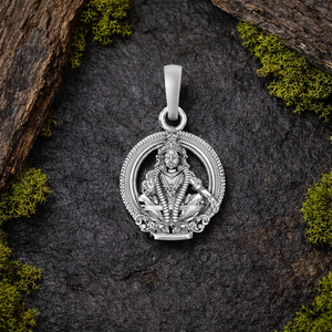 950 Silver God Ayyappa Pendant