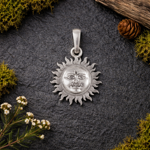 950 Silver God Surya Pendant