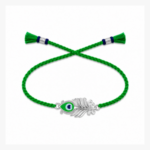 Morpankh (Peacock feather) Silver Rakhi for Men