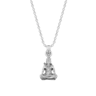 950 Silver God Meditating Shiva Chain Pendant
