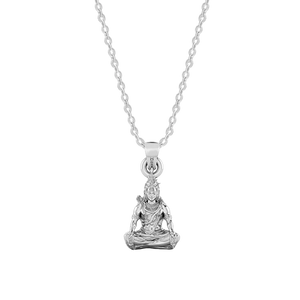 God Meditating Shiva Pendant with Link Chain