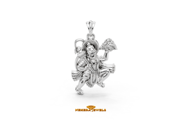 950 Silver Sanjeevni Booti Hanuman Pendant