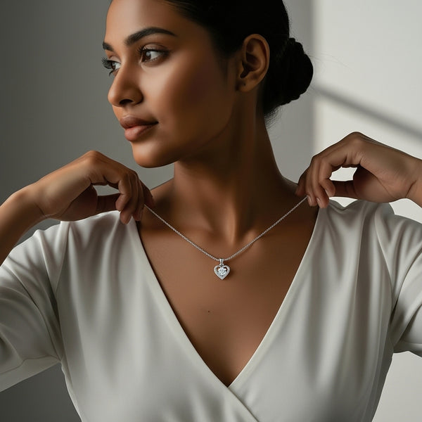 950 Silver Love Heart Necklace