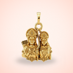 Gold Plated God Ram Sita Pendant