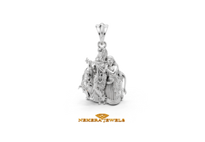 950 Silver Radha Krishna Pendant