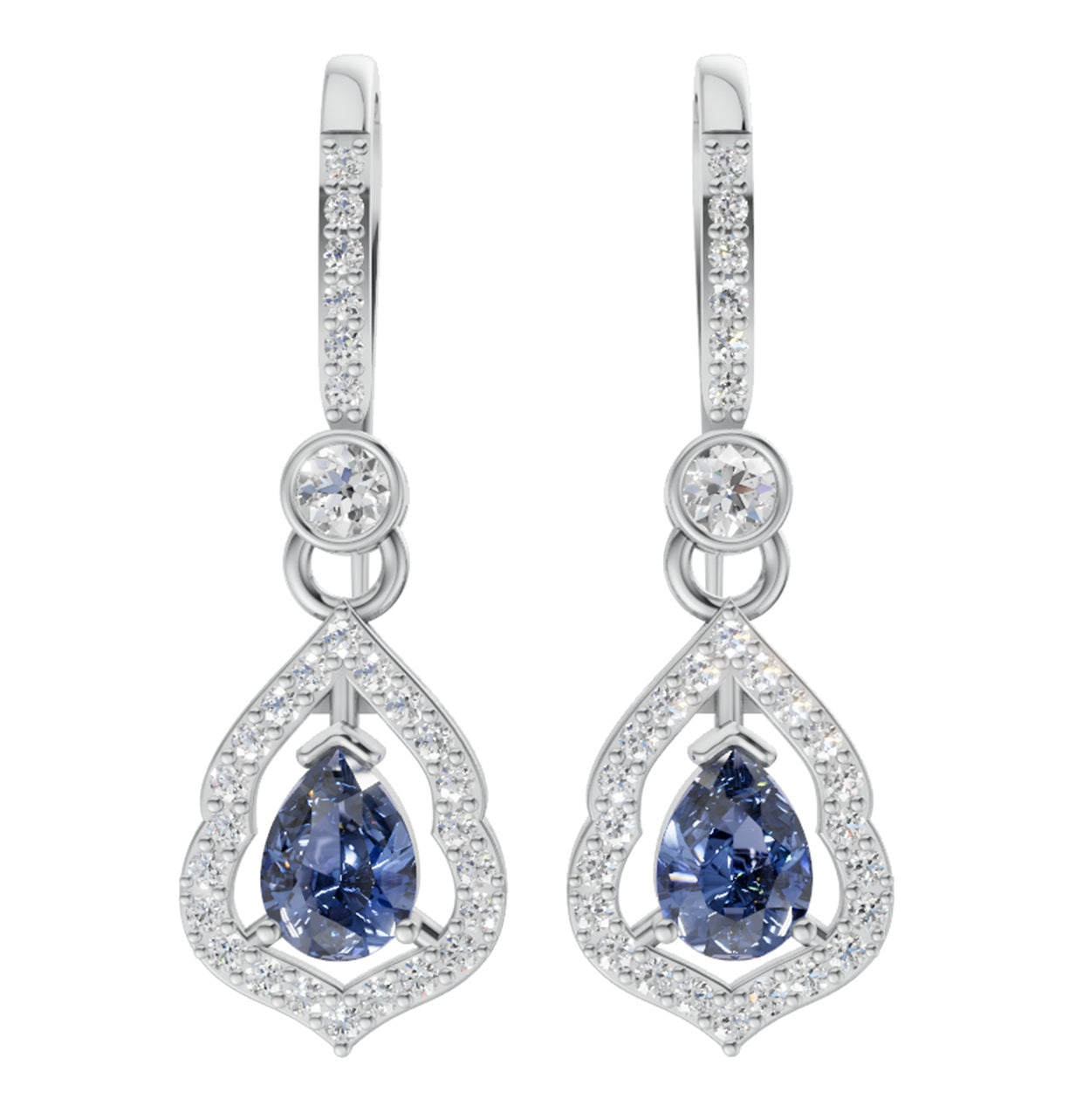 Silver Royal Dangling Earring