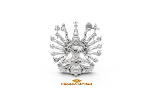 950 Silver Meditating Shiva Pendant