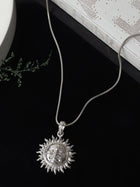 950 Britannia Silver God Surya Pendant