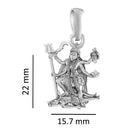 950 Britannia Silver Goddess Kali Maa Pendant