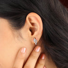 Stud Earrings 950 Britannia Silver 