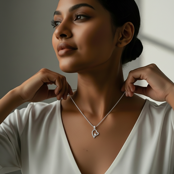 950 Silver Valentina Heart Necklace