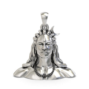 950 Silver Aadiyogi Silver Pendant